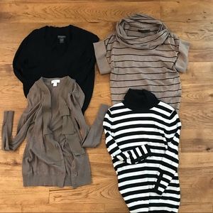 Set of 4 name brand sweaters size small